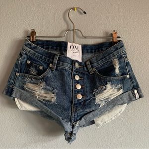One by One teaspoon Bandits Blue Jean Shorts Size 25